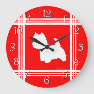 Relógio Grande Vermelho Silhuette