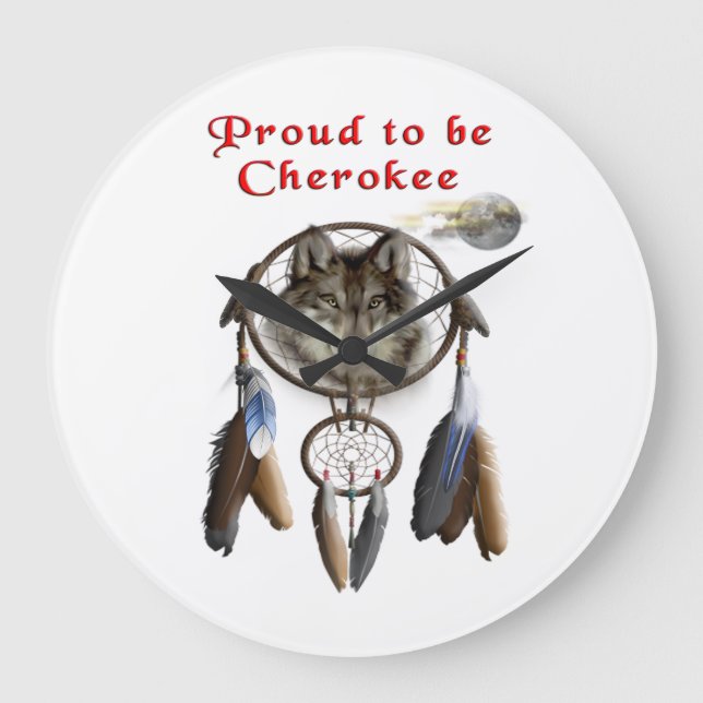 Relógio Grande Vestuário da Índia Cherokee (Frente)