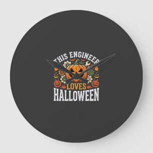 Relógio Grande Vetor de Abóbora de Engenheiro de Halloween