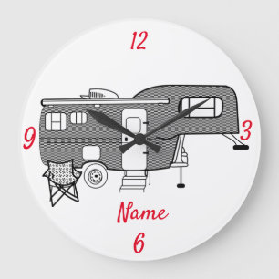 Relógio Grande Viagem clássico do reboque do caravana Thunder_Cov