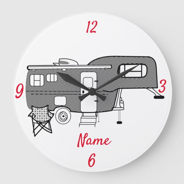 Relógio Grande Viagem clássico do reboque do caravana Thunder_Cov (Frente)