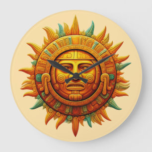 Relógio Grande Viagem de Cancun Mayan Mask México
