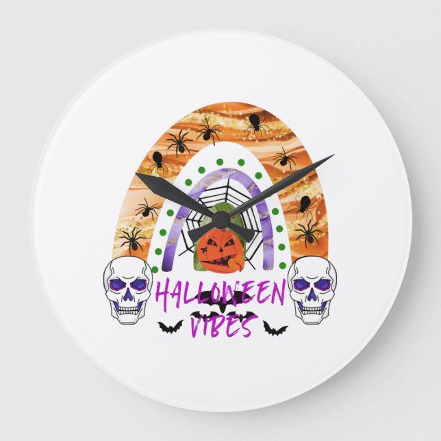 Relógio Grande Vibrações de Halloween (Frente)