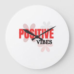 Relógio Grande Vibrações Positivas – Energia Boa Floral Inspirado