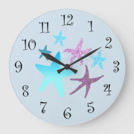 Relógio Grande Vibrant Starfish Clock