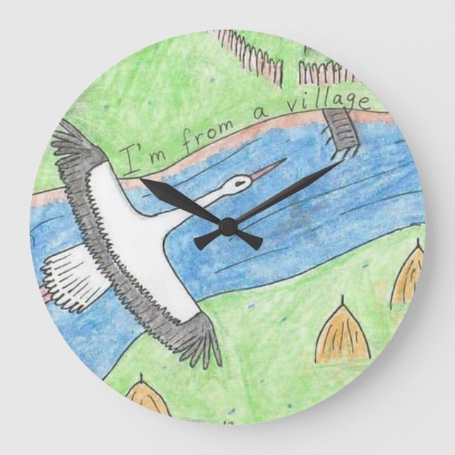 Relógio Grande Village Vibes (Frente)