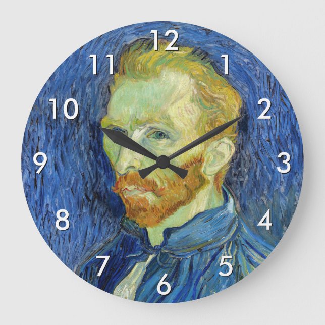 Relógio Grande Vincent van Gogh - Autorretrato com Paleta (Frente)