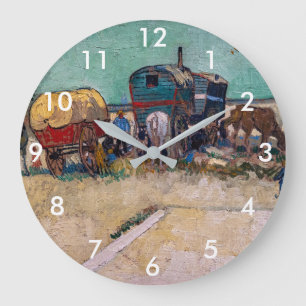 Relógio Grande Vincent van Gogh - Caravanas, Acampamento Cigano p