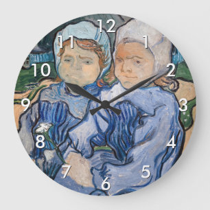 Relógio Grande Vincent van Gogh - Duas Meninas Pequenas