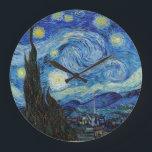 Relógio Grande Vincent Van Gogh Starry Night Vintage<br><div class="desc">Vincent Van Gogh Starry Night Vintage Bons Art</div>