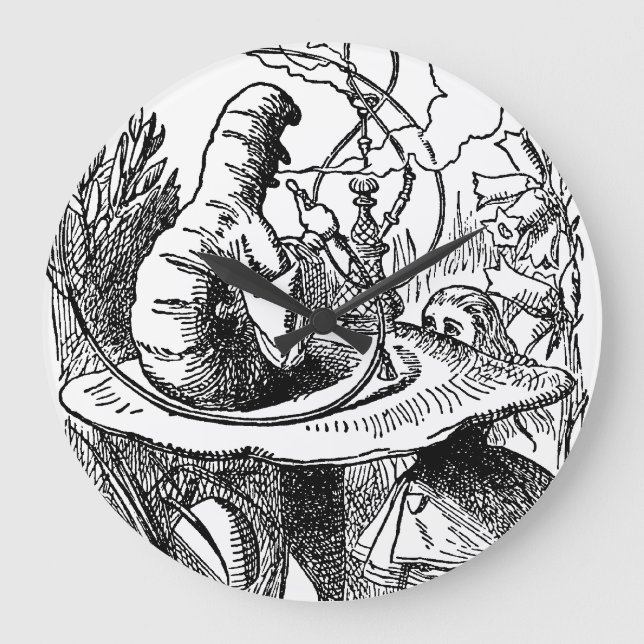 Relógio Grande Vintage Alice no País das Maravilhas (Frente)