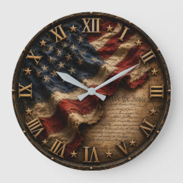 Relógio Grande Vintage American Flag