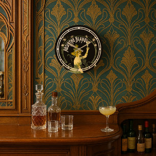 Relógio Grande Vintage Art Nouveau Absinthe Blanqui por Nover