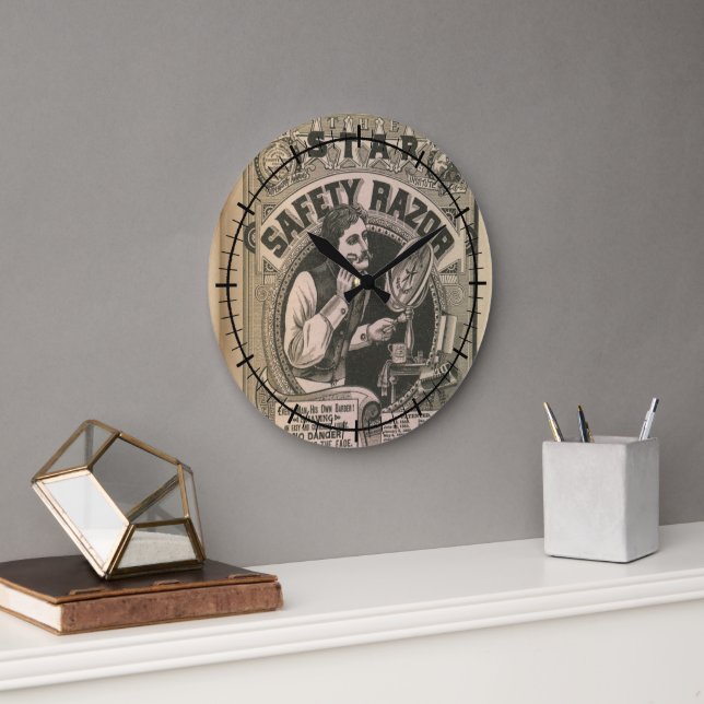Relógio Grande Vintage Barber Compra Segurança Razor (Escritório)