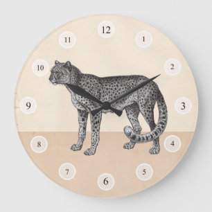 Relógio Grande Vintage Cheetah Clock