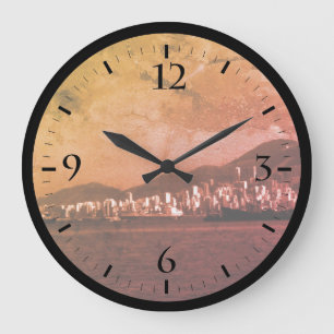 Relógio Grande Vintage China Hong Kong View City Watch