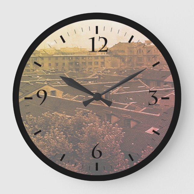 Relógio Grande Vintage China Shanghai City Large Clock (Frente)