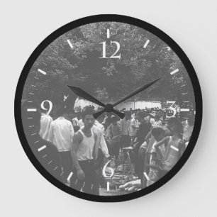 Relógio Grande Vintage China Yangshuo mercado Canvas Print