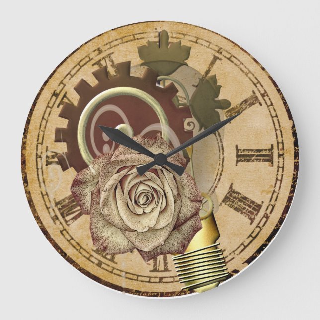 Relógio Grande Vintage Clock Collage (Frente)