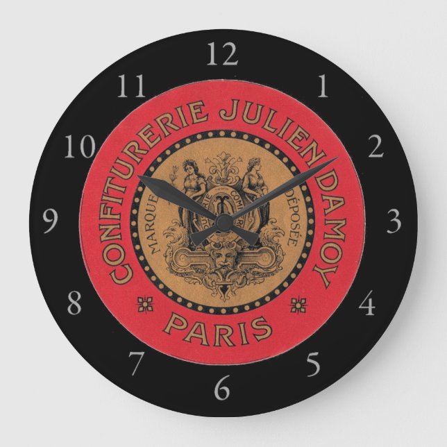 Relógio Grande Vintage Confiturerie Anúncio (Frente)