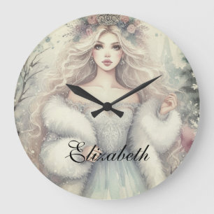 Relógio Grande Vintage Elegant Winter Princess Fairytale