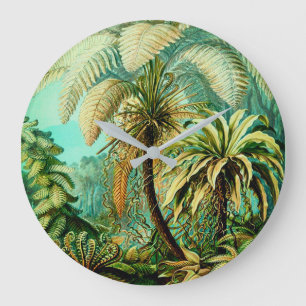 Relógio Grande Vintage Ernst Haeckel Palmas Botânicas Grande Rel