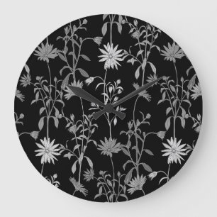 Relógio Grande Vintage floral: fundo de convite sem descontinuida