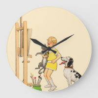 Vintage Funny Girl, Impressão de Gato-Cão Georges 