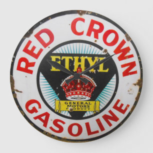 Relógio Grande Vintage Gasolina Wall Clock