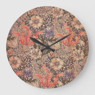 Relógio Grande Vintage Graceful Floral Impressão