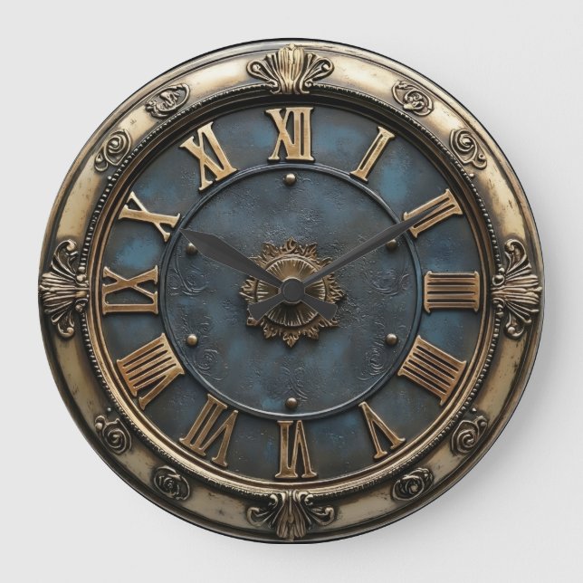 Relógio Grande Vintage Latin round (Frente)