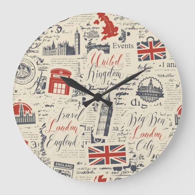 Relógio Grande Vintage London Wall Clock (Frente)