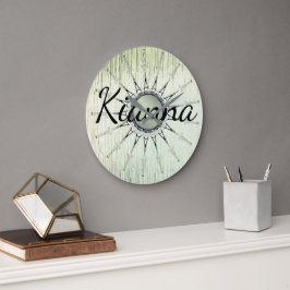 Relógio Grande Vintage Mandala em Munique Glass Personalizado