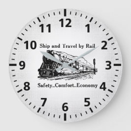 Relógio Grande Vintage Navio e Viagem por Caminho de ferro