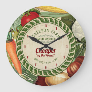 Relógio Grande Vintage produce farm personalized kitchen