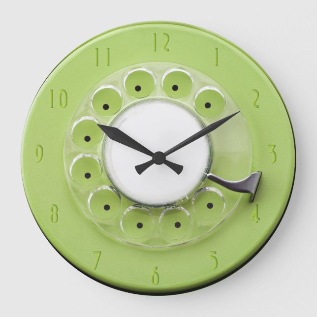 Relógio Grande Vintage Rotary Dial Novelty Wall Clock (Frente)