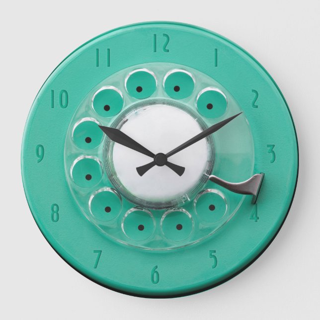 Relógio Grande Vintage Rotary Dial Novelty Wall Clock (Frente)