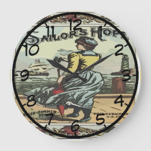 Relógio Grande Vintage Sailers Wife Clock