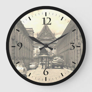 Relógio Grande Vintage Thailand Bangkok Royal Palace Postcard Dra