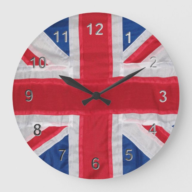 Relógio Grande Vintage Union Jack (Frente)
