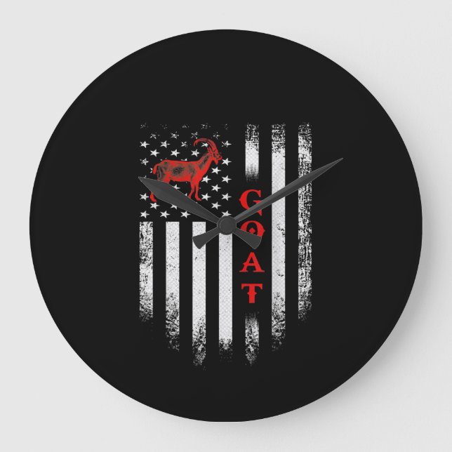 Relógio Grande Vintage US Flag Goat (Frente)