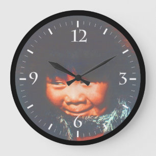 Relógio Grande Vintage USA Alaska eskimo child