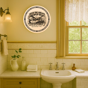 Relógio Grande Vintage Victorian Era 1894 Óleo de Baleia Soap