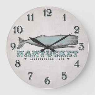 Relógio Grande Vintage Whale Nantucket Massachusetts Inc 1671