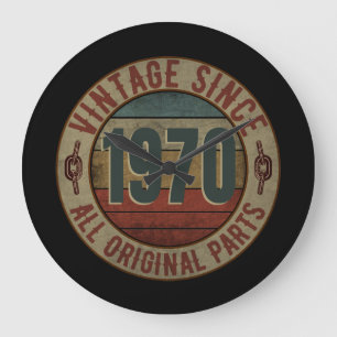RELÓGIO GRANDE VINTAGEM DESDE 1970, TODAS AS PARTES ORIGINAIS.