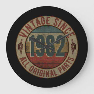RELÓGIO GRANDE VINTAGEM DESDE 1982 TODAS AS PARTES ORIGINAIS