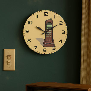 Relógio Grande Vintagem telefônica sem fios retrorativa 90s