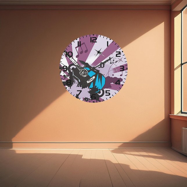 Relógio Grande Violão azul (Criador carregado)