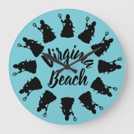 Relógio Grande Virginia Beach, VA Neptune Statue Ocean NMaritime