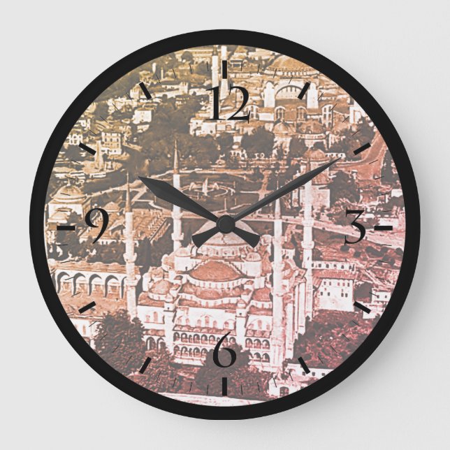 Relógio Grande visão geral da mesquita azul (Frente)